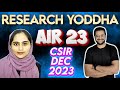 Csir net life sciences  air 23  faizah akmal   dec 2023  mosalman  mls academy  csirnet