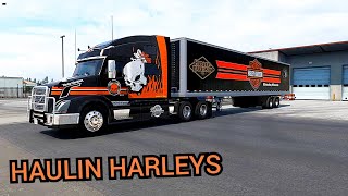 American Truck SImulator Hauling Motorcycle Engines For HARLEY DAVIDSON by Red Bellied Gaming 120 views 4 months ago 17 minutes