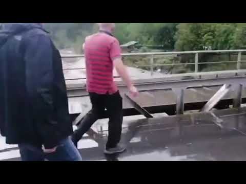 სვანეთში სტიქიას ებრძვიან - ადიდებულმა მდინარემ ხიდები წაიღო (ვიდეო)