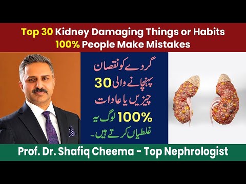 Top 30 Kidney Damaging Things or Habits #ckd #kidneyfailure #drshafiqcheema #habits