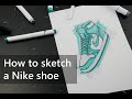 How to sketch a Nike shoe