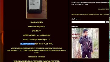 ALCATEL 5010D PIXI4 5  MT6580 6 0 FIRMWARE OK