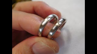 【結婚指輪-プラチナ鍛造】幅3ミリの甲丸リング プラチナ荒仕上げ