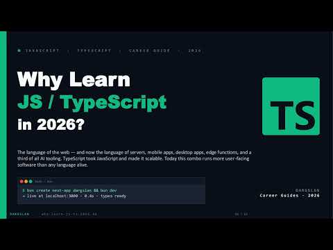 Why Learn JS / TypeScript in 2026? (Honest Answer)
