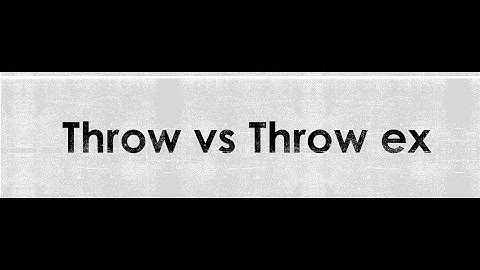 C# | Interview Question | Throw vs Throw ex
