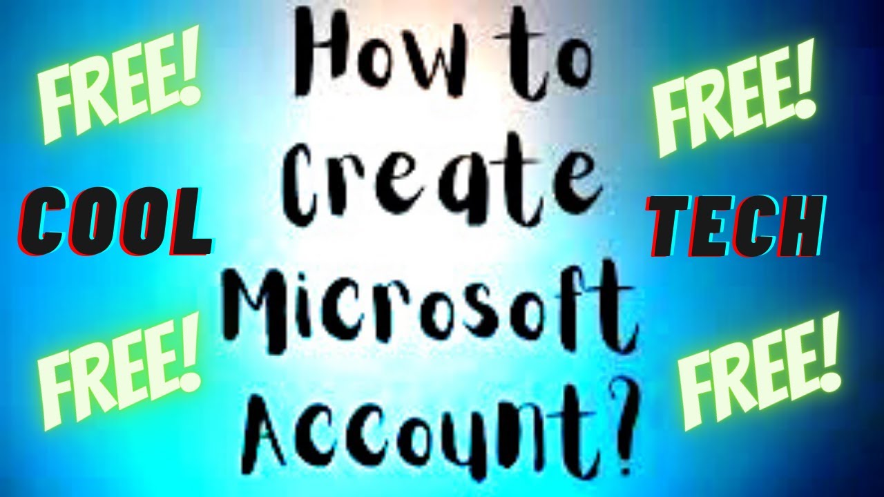 How To Create Microsoft Account For Free COOL TECH YouTube how-to-create-microsoft-account-for-free-cool-tech-youtube