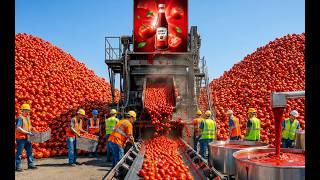 Inside a Modern Tomato Ketchup Factory | How Ketchup Is Made Step by Step