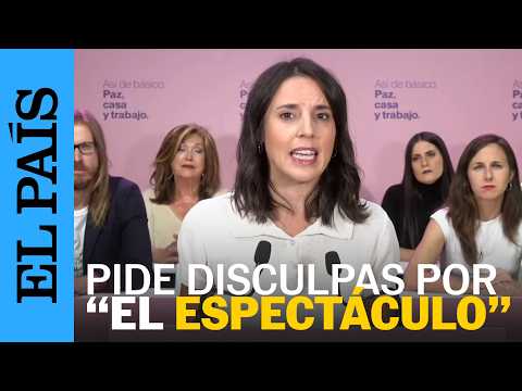 PODEMOS | Irene Montero apologizes "for the spectacle" and defends her pact with Rufián