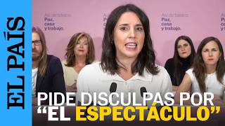 PODEMOS | Irene Montero apologizes 'for the spectacle' and defends her pact with Rufián