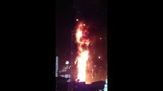 HD: (FULL)  Fire breaks out in Dubai at the Address Hotel Share!