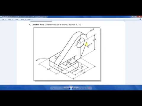 Solidworks Anchor Rope 3D SolidWorks, Exercises 9, Anchor Base - YouTube