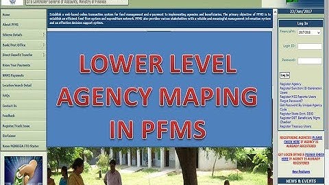 Lower Level Agency Mapping In PFMS