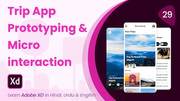 Design a Travel App and Micro Interactions | Adobe XD | UI/UX Design  | Tutorial 29