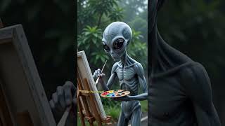 An alien art work... thanks to AI... CHANDRAN ART MASTER #robotart