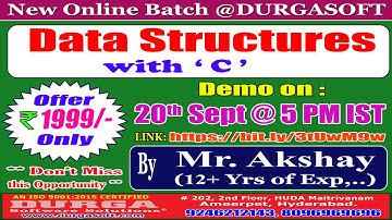 Data Structures with C Online Training @ DURGASOFT
