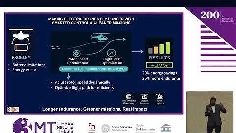 3 Minute Thesis (3MT)–Optimizing Energy Efficiency in Electric UAV Helicopters, 2025| Emeka Chijioke