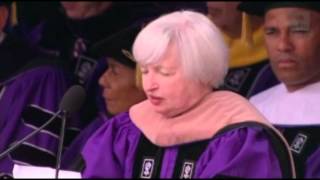 Yellen, at NYU, Hails Bernanke's Courage