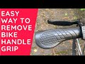 An easy way to remove a bike handlebar grip with a bike pump