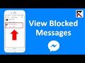 Viewing Messages From People You Blocked Facebook Messenger