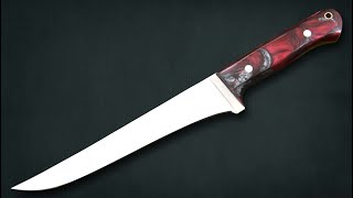 Custom 1095 High Carbon Steel Fisherman's Fillet Knife Chef Knife Kitchen Knife Resin Handle Knife
