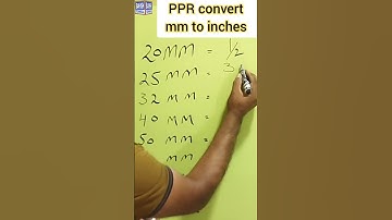 PPR convert mm to inches @bakhshtechnical #shorts #plumbing #instructions #technical