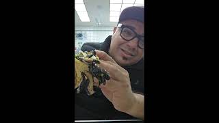 Mexico City Taco Tours, trying the black trompo Al Pastor Negro.