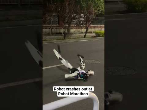 Robot crashes out at 2nd Robot Marathon in Beijing