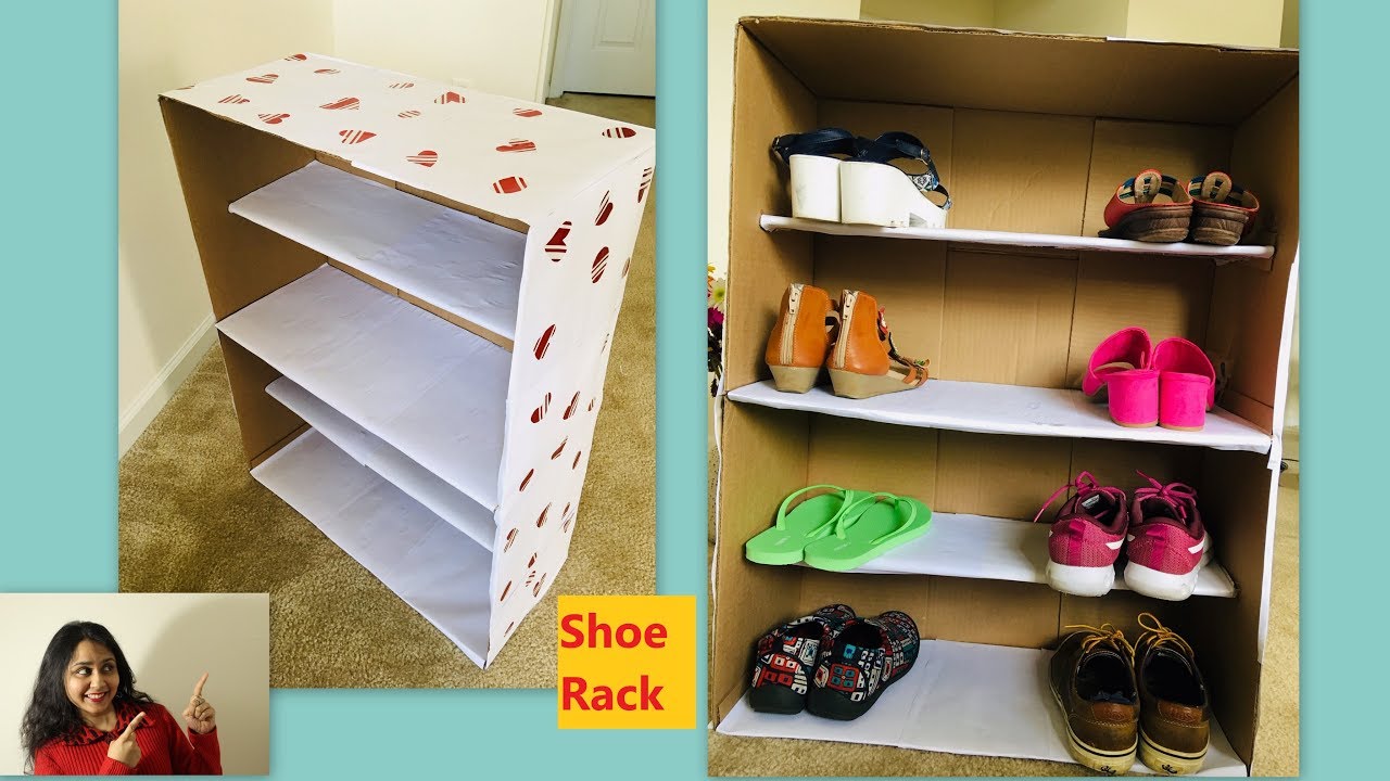 How To Make Shoe Rack With Card Board Simple And Easy DIY Art How To Make Shoe Rack With Card Board Simple And Easy DIY Art