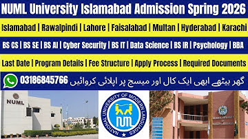 NUML University Islamabad Admission Spring 2026 | NUML University Islamabad Admission 2025 | NUML