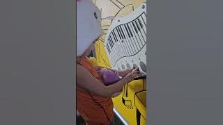 Baby Mercy playing ABC song on Mcdonald playground piano #abcsong  #playground #mcdonalds
