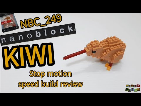 nanoblock NBC_249 | mini KIWI bird model | Stop motion speed build review