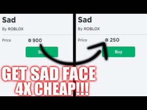 How To Get The Sad Face On Roblox For 4 Times Cheap Youtube - roblox noob sad face