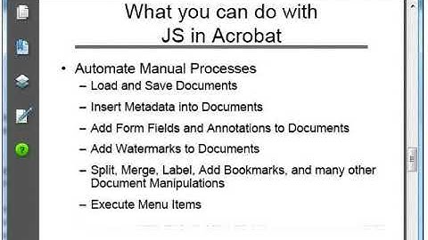 JavaScript in Acrobat and PDF