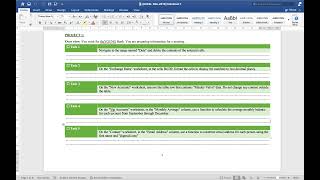 Excel 365/2019 | MOS Mock Test 1 | Project 1