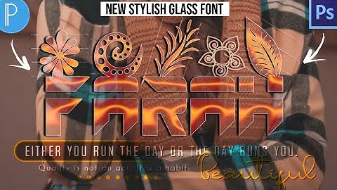 How To Make New Stylish Glass Font In Ps Touch & PixelLab | How To Make Glass Font | Zarraq Creation