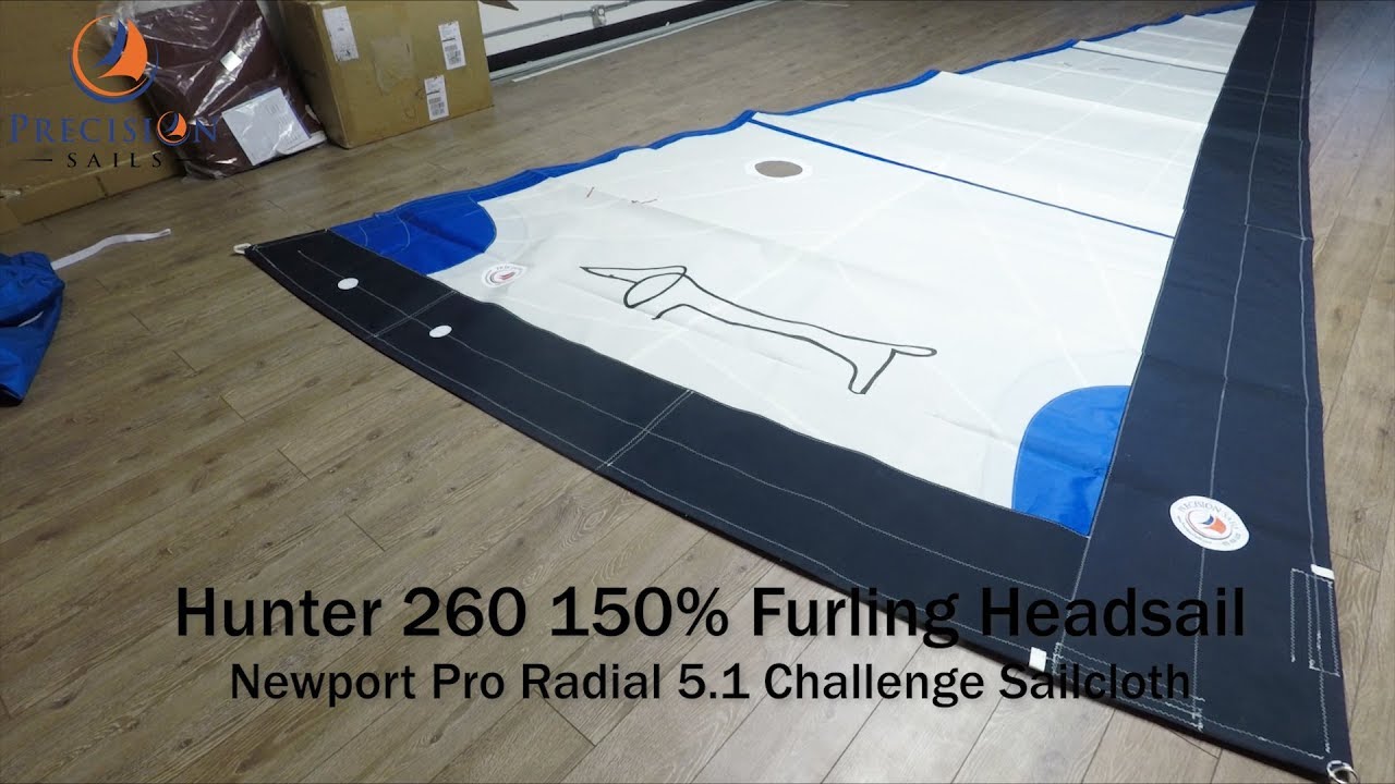 Hunter 260 150% Furling Headsail - Newport Pro Radial 5.1 Challenge Sailcloth