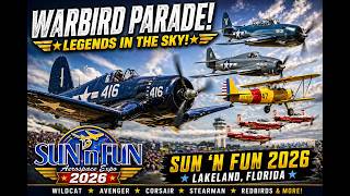 LEGENDS IN THE SKY! Warbird Parade – Sun ‘n Fun 2026 Lakeland FL