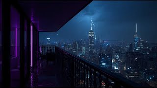 Boarding School Dorm 🏫 Rain &amp; Lofi Music for Exam Prep ☔ Nocturne Rain Lofi
