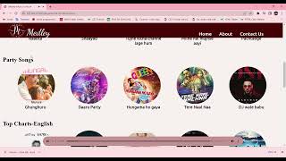Music player app using HTML, CSS and Javascript | Medley - Music in the Air screenshot 4
