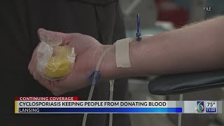 Red Cross declares national blood crisis as donations drop, in part due to cyclosporiasis