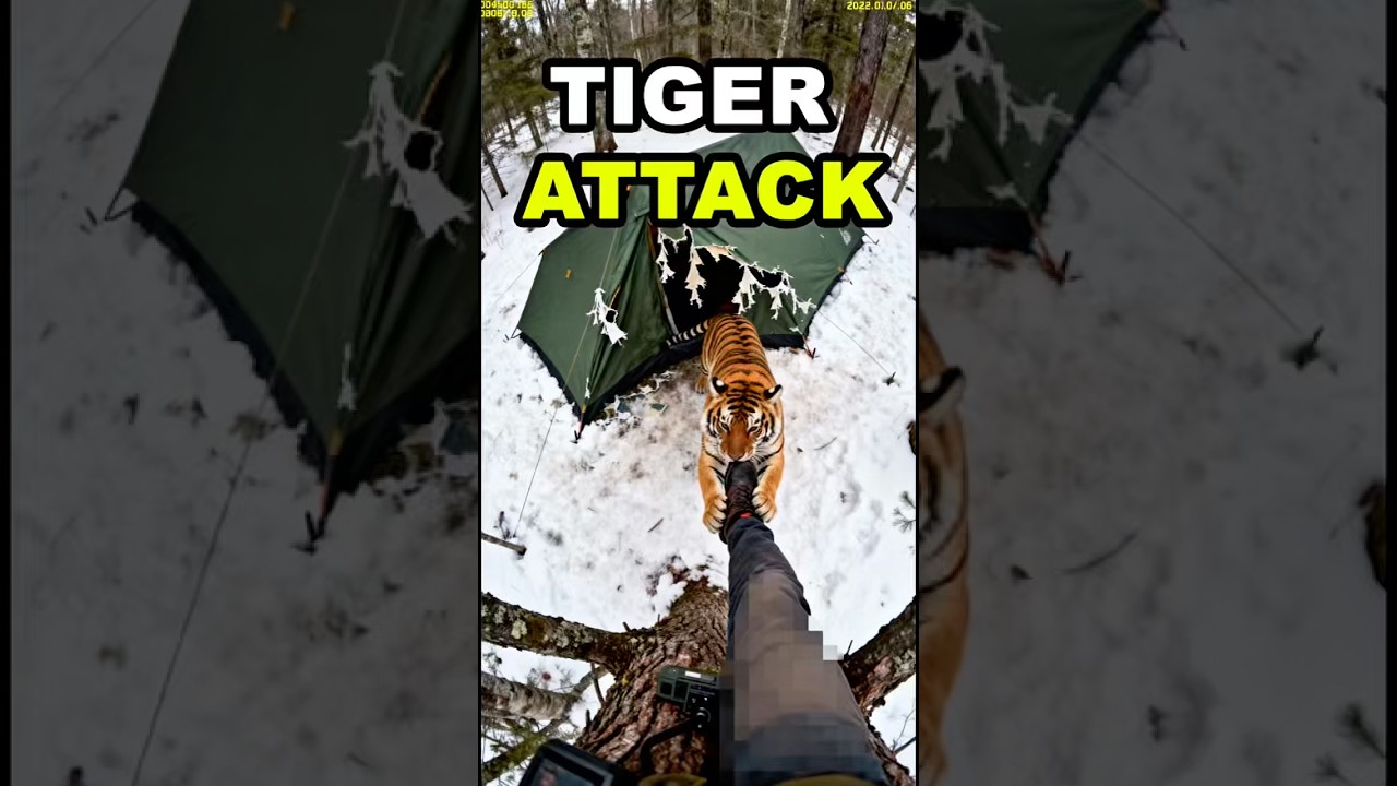 Wild Tiger Approaches Tent – You Won't Believe What Happens 😱 