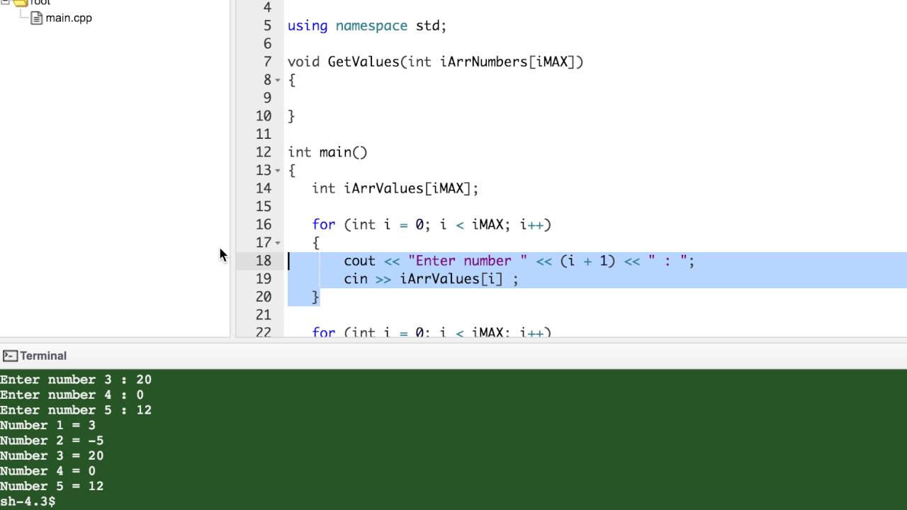 CPP20  Using arrays in functions 1