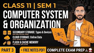 Computer System & Organization - Part 3: Secondary Memory | WBCHSE Class 11 Semester 1