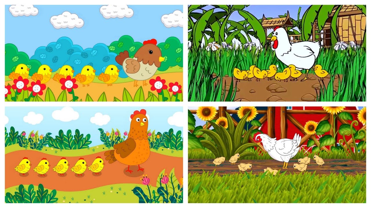 เพลงไก่ กุ๊ก กุ๊ก ไก่ 4 แบบ 4 ครอบครัวไก่ | แอนนิเมชั่นน่ารักน่าชัง