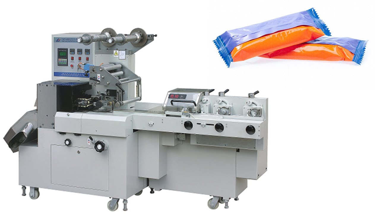 Taffy candy cut and pillow packaging machine for saleKBZ800 YouTube