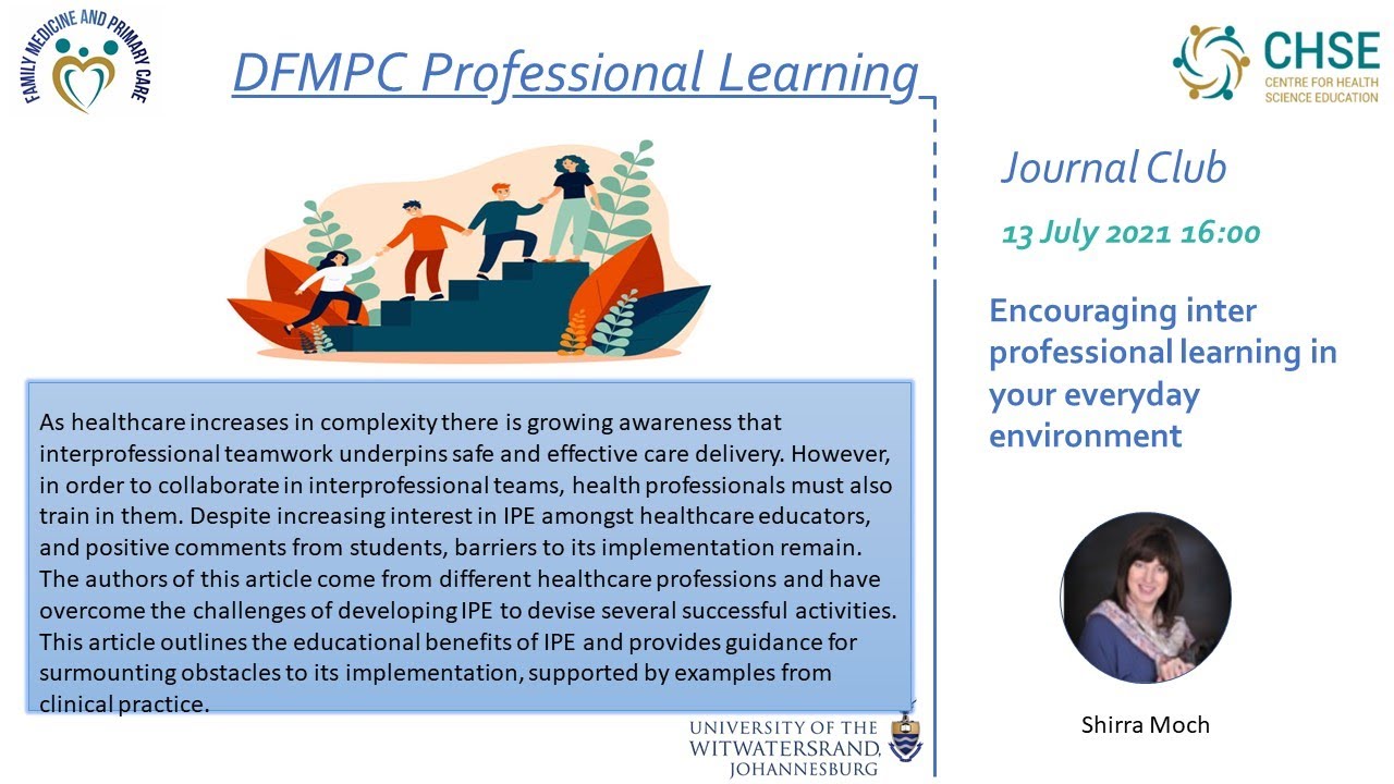 DFMPC_CHSE ProfessionalLearning:Encouraging interprofessional learning ...