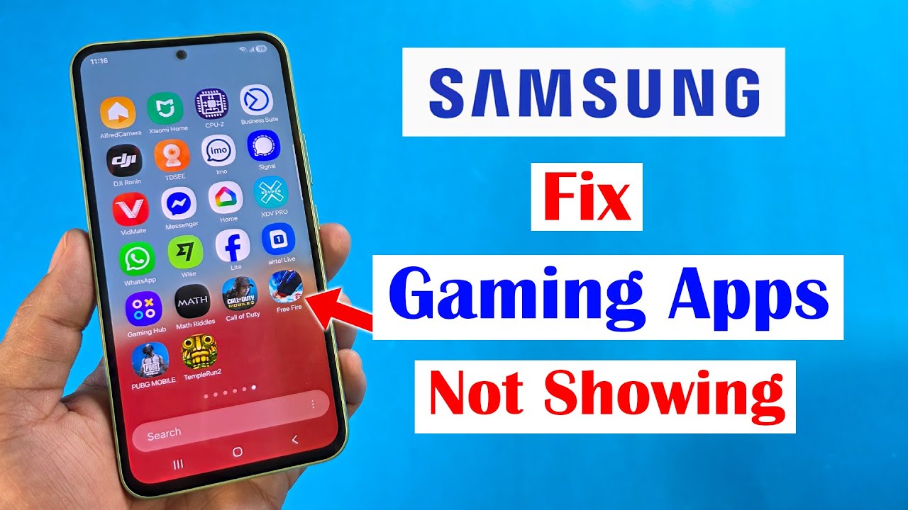 How to fix gaming apps not showing Phone screen on Samsung Phone