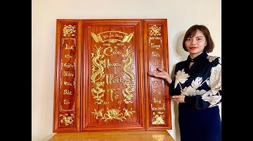 Tranh Cửu Huyền Thất Tổ Kích Thước 108*108 Cm Gỗ Hương Đỏ