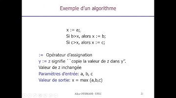 Cours 2: Introduction à la programmation et à l’algorithmique