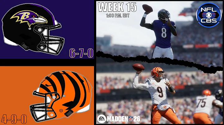 Ravens vs. Bengals | Week 15 - Simulation | Madden NFL 26 Franchise Mode Simulation